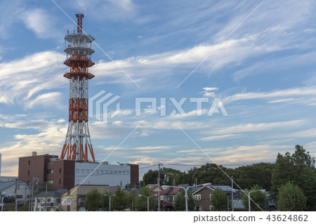 無線電鐵塔日落天空 43624862