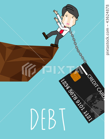 Credit card debt is tied to the neck, employees 43624878