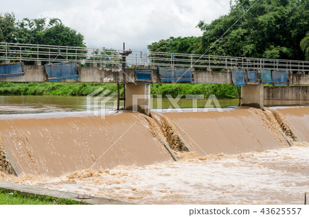 Natural disasters flash flood in the rainy season 43625557