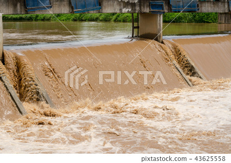 Natural disasters flash flood in the rainy season 43625558
