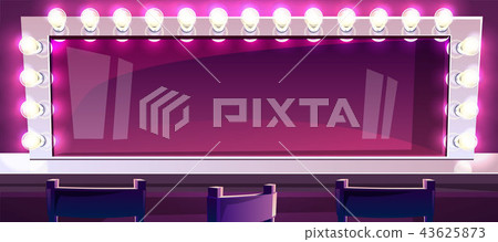Makeup mirror in studio vector illustration 43625873