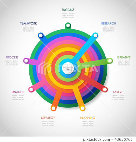 Infographic design elements with 9 options. 43630765