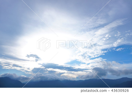 Mountain sunlight and blue sky 43630926