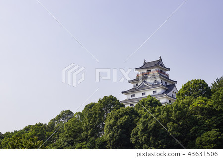 美麗的唐津城堡在佐賀縣唐津市 43631506