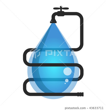 Drop of water and water supply Drop of water and water supply 43633711