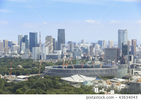 正在建設中的新國家體育場(2018年8月18日拍攝) 正在建設中的新國家體育場(2018年8月18日拍攝) 43634043