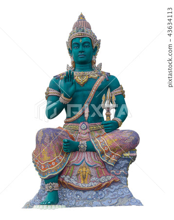 Indra statue Green giant Rong Sua Ten blue. Indra statue Green giant Rong Sua Ten blue. 43634113