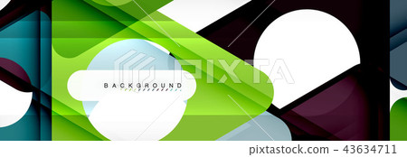 Abstract geometric background. Modern overlapping triangles. Unusual color shapes for your message 43634711