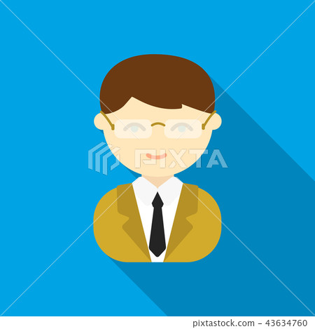Business man flat icon. Illustration for web and mobile design. Business man flat icon. Illustration for web and mobile design. 43634760