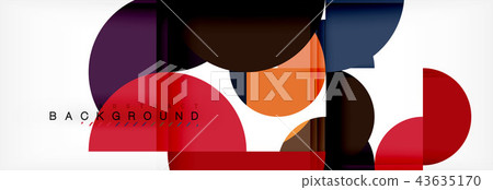 Circle modern geometrical abstract background illustration 43635170