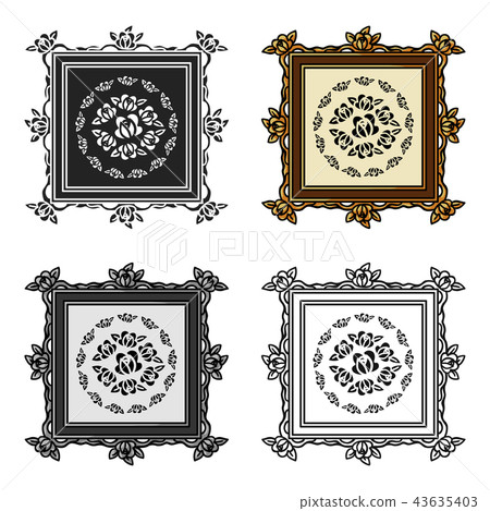 Picture icon in cartoon style isolated on white background. Museum symbol stock vector illustration. Picture icon in cartoon style isolated on white background. Museum symbol stock vector illustration. 43635403