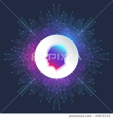 Artificial Intelligence Logo. Artificial Intelligence and Machine Learning Concept. Vector symbol AI 43635533