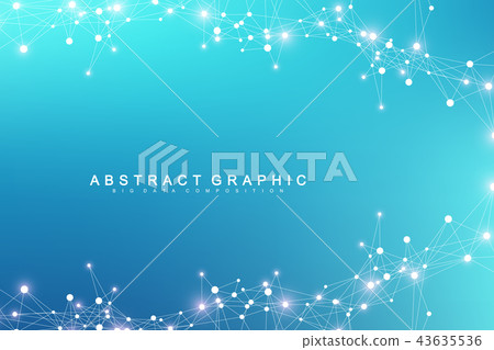 Big data visualization. Artificial Intelligence and Machine Learning Concept. Graphic abstract 43635536