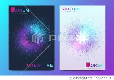 Modern vector template for brochure leaflet flyer cover catalog magazine or annual report. Golden 43635583