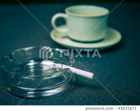 Smoking cigarette smoke 43635871