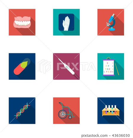 Medicine and hospital set icons in flat style. Big collection of medicine and hospital vector symbol Medicine and hospital set icons in flat style. Big collection of medicine and hospital vector symbol 43636030