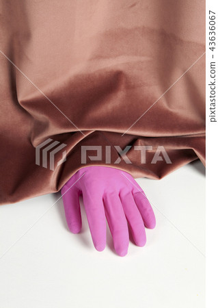 velvet pink gradient plastic glove velvet pink gradient plastic glove 43636067