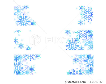 Snow crystal frame 43636163