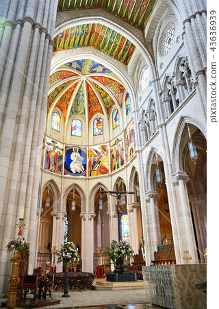 Interior of Almudena Cathedral in Madrid 43636939