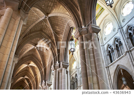 Interior of Almudena Cathedral in Madrid Interior of Almudena Cathedral in Madrid 43636943
