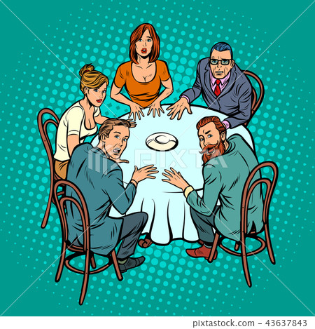 occult seance, people at the table occult seance, people at the table 43637843