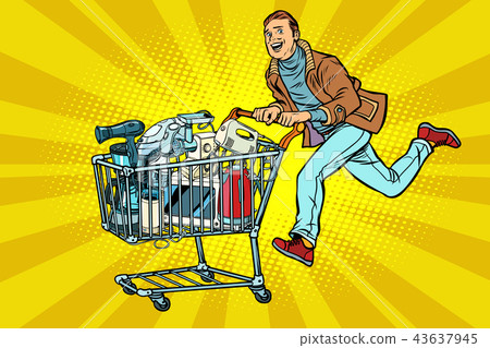 Man on the sale of home appliances Man on the sale of home appliances 43637945