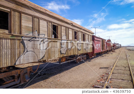Old train station in Bolivia desert 43639750