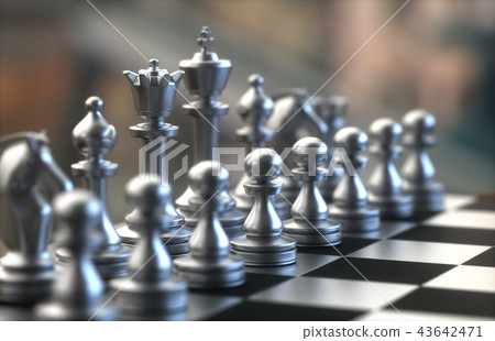 Chess Pieces Game Board 43642471