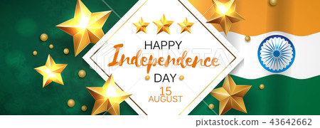 Happy Independence day India, Vector illustration, Flyer design for 15th August. Happy Independence day India, Vector illustration, Flyer design for 15th August. 43642662
