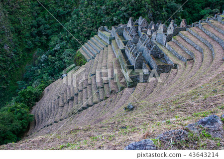 Ruins on the Inca Trail to Machu Picchu, Peru 43643214