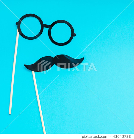 Paper moustaches for men fathers dad concept 43643728