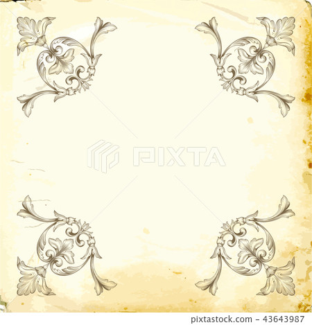 Vector baroque of vintage elements for design. Vector baroque of vintage elements for design. 43643987