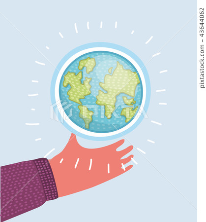 Hand holding the world 43644062