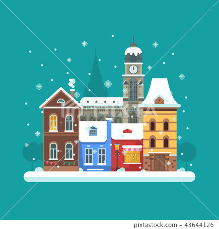 Winter City Background 43644126