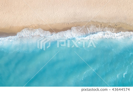 Aerial view at the beach. Aerial view at the beach. 43644574