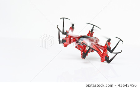 One red drone flying 43645456