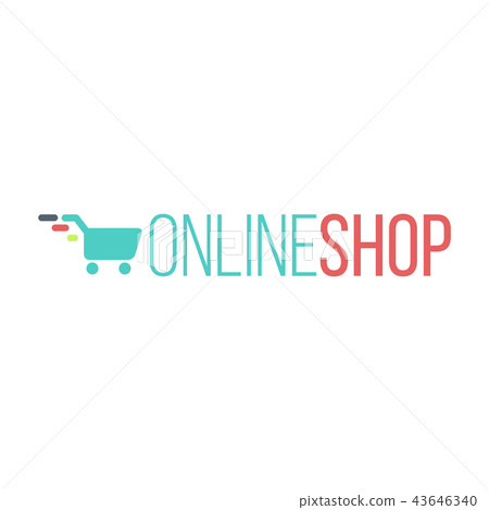 Online Shop Logo for internet store. Shopping cart Online Shop Logo for internet store. Shopping cart 43646340