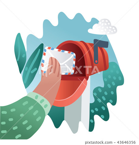 Person put take out the letter by his hand. Person put take out the letter by his hand. 43646356