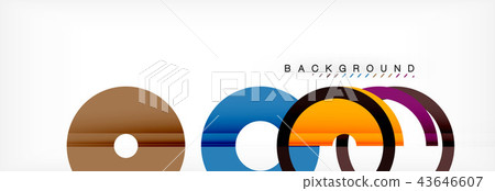 Colorful rings on grey background, modern geometric pattern design. Vector business or technology Colorful rings on grey background, modern geometric pattern design. Vector business or technology 43646607