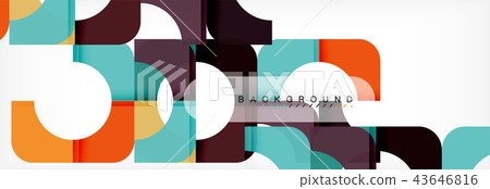 Colorful squares composition abstract banner. Illustration for business brochure or flyer 43646816