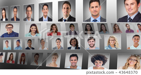 Composite image of portrait collage line big 43648370