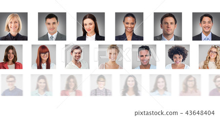 Composite image of portrait collage line big 43648404