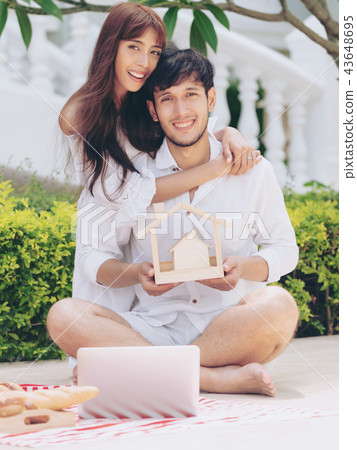 Young couple planning to buy a house concept. 43648695