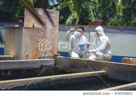 Scientists are examining the quality waste water Scientists are examining the quality waste water 43650601