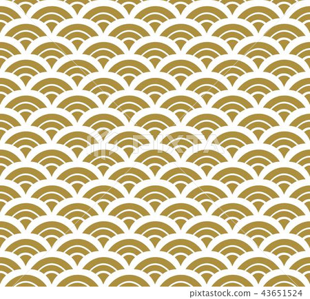 Wave pattern vector in Japanese style. Wave pattern vector in Japanese style. 43651524