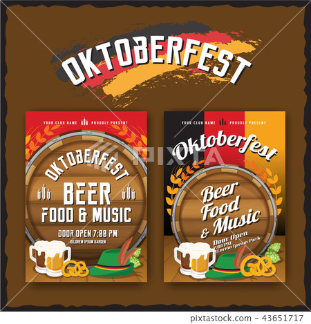 Oktoberfest beer festival flyer & poster template Oktoberfest beer festival flyer & poster template 43651717