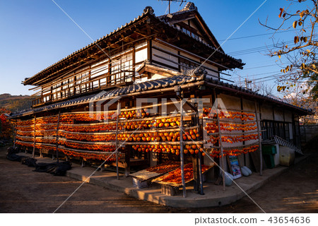 (Yamanashi Prefecture) It was hung around the village and private house in the area 43654636