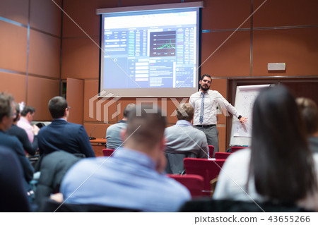 Businessman Giving a Talk at Business Meeting. 43655266