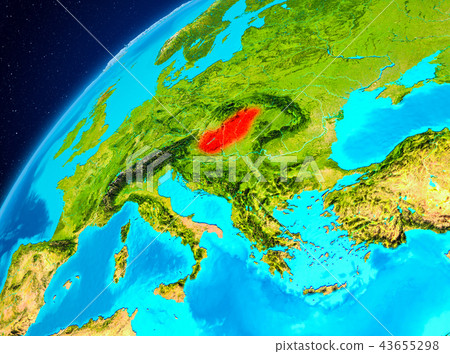 Hungary on Earth from space 43655298