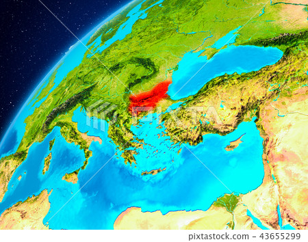 Bulgaria on Earth from space Bulgaria on Earth from space 43655299